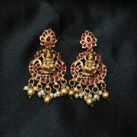 Divine Ruby Lakshmi Necklace Set