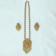 Antique Lakshmi Haaram With Pearl Drops Lightweight