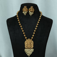 Antique Lakshmi Haaram With Pearl Drops Lightweight
