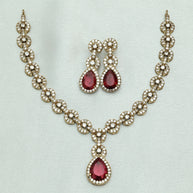 Scarlet Glow Victorian Necklace Set