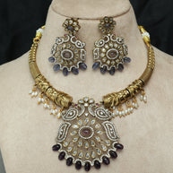 Premium Majestic Bloom Victorian Ad Necklace Set
