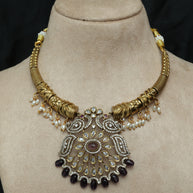 Premium Majestic Bloom Victorian Ad Necklace Set