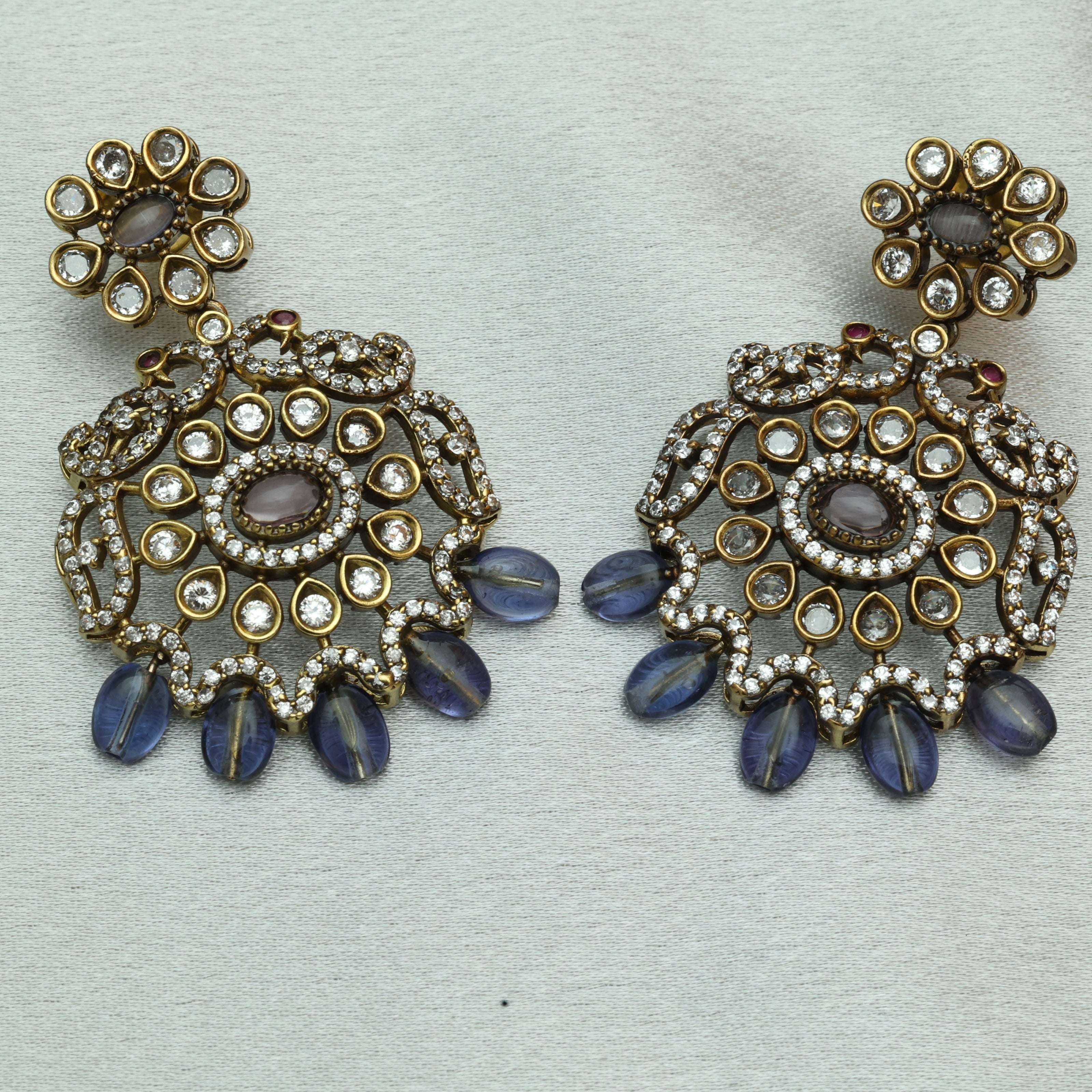 Premium Majestic Bloom Victorian Ad Necklace Set