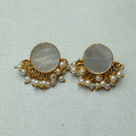 Pearl Eclipse Necklace Set 18K Gold Plated