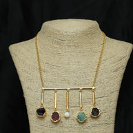 Gem Symphony Multicoloured Chain 18K Gold Plated