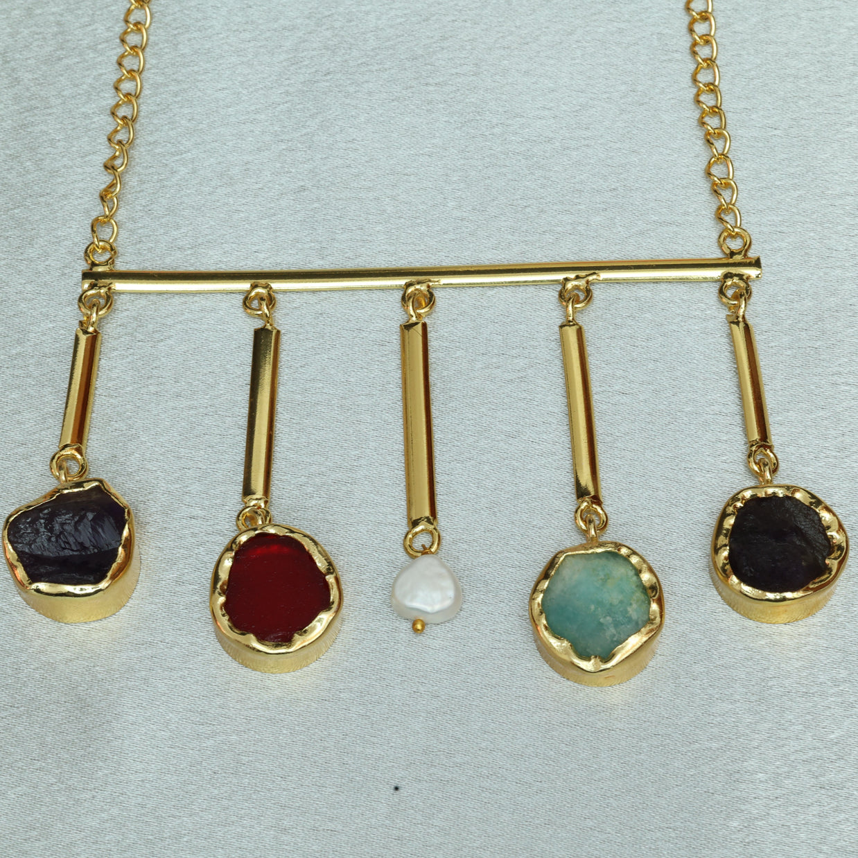 Gem Symphony Multicoloured Chain 18K Gold Plated