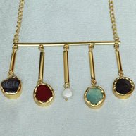 Gem Symphony Multicoloured Chain 18K Gold Plated
