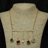 Gem Symphony Multicoloured Chain 18K Gold Plated