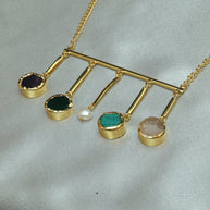 Gem Symphony Multicoloured Chain 18K Gold Plated