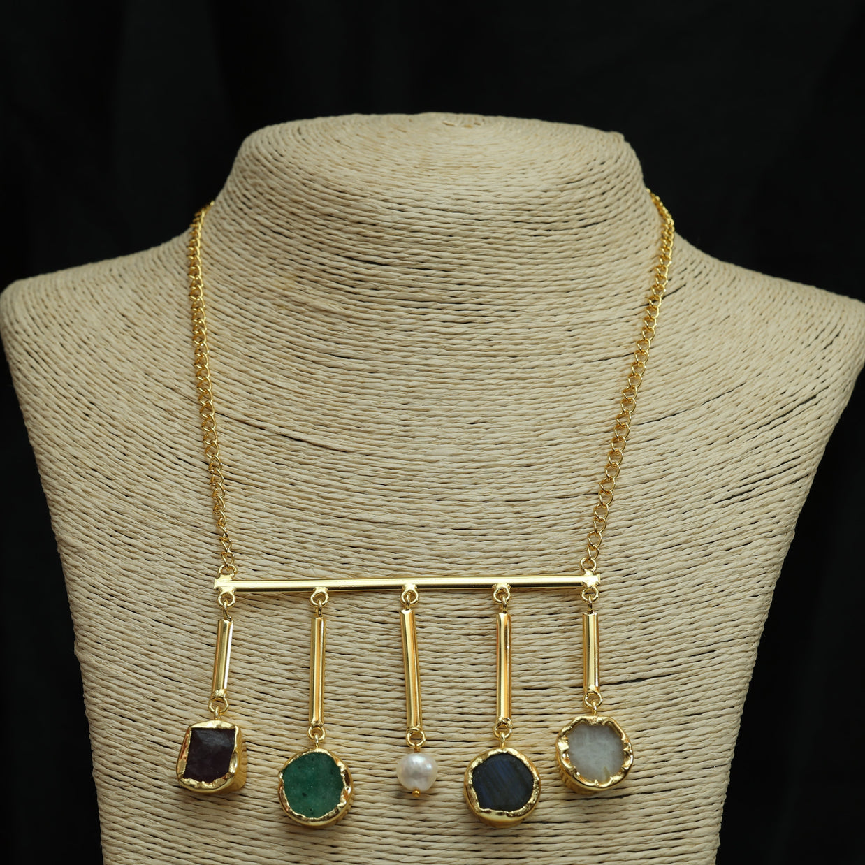 Gem Symphony Multicoloured Chain 18K Gold Plated