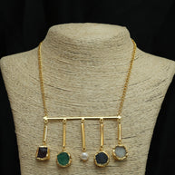 Gem Symphony Multicoloured Chain 18K Gold Plated