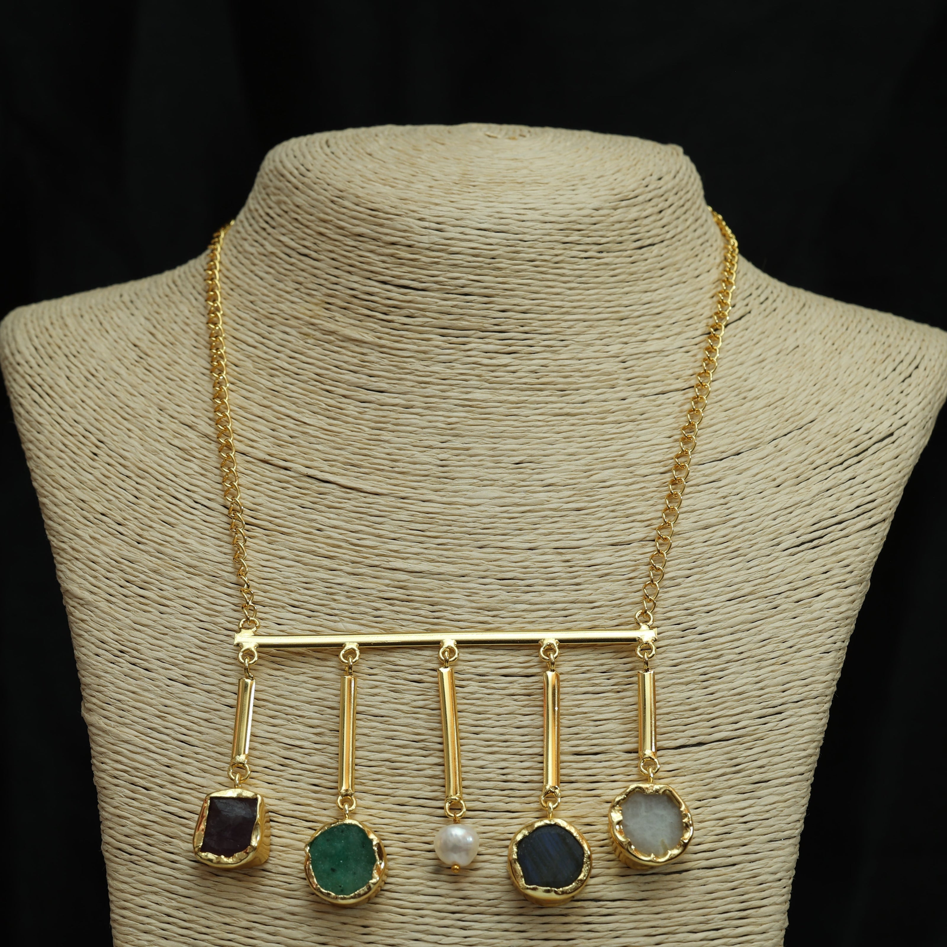 Gem Symphony Multicoloured Chain 18K Gold Plated