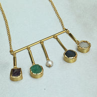 Gem Symphony Multicoloured Chain 18K Gold Plated