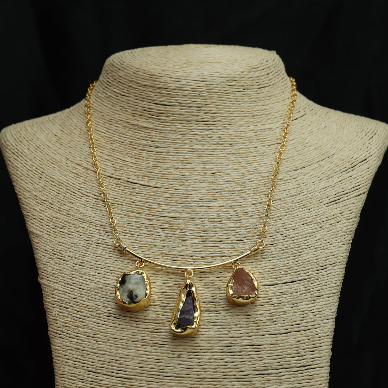 Trinity Arc Multicolour Chain 18K Gold Plated