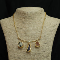 Trinity Arc Multicolour Chain 18K Gold Plated